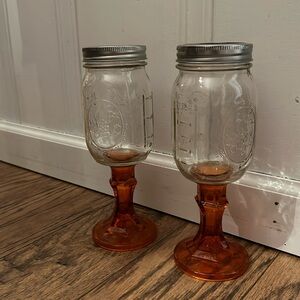 Mason Jar Wine Glasses